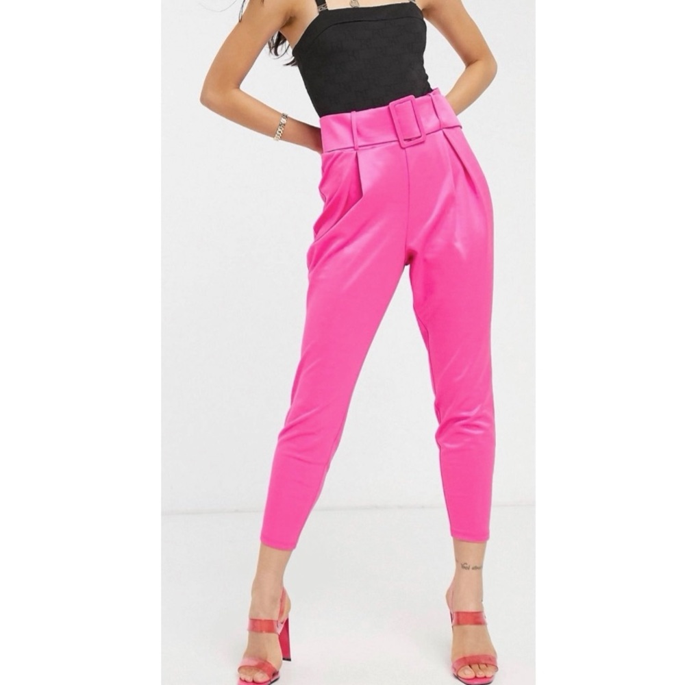 ASOS high waist belted pants